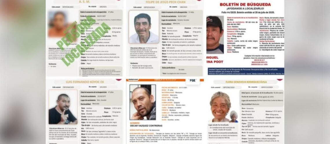 Yucatán: la brecha entre cifras oficiales y la realidad de desaparecidos Yucatán: la brecha entre cifras oficiales y la realidad de desaparecidos