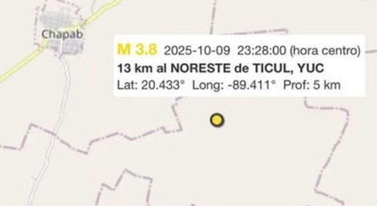 Procivy descarta afectaciones tras leve sismo registrado al noreste de Ticul