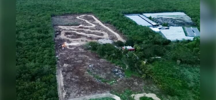 Predio en Chicxulub suspendido por obras ilegales de motocross Predio en Chicxulub suspendido por obras ilegales de motocross
