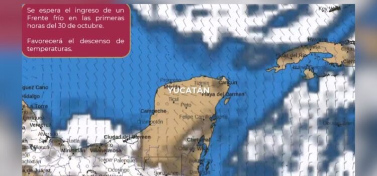 Descenso de temperaturas y primer “norte” marcan la semana en Yucatán Descenso de temperaturas y primer “norte” marcan la semana en Yucatán
