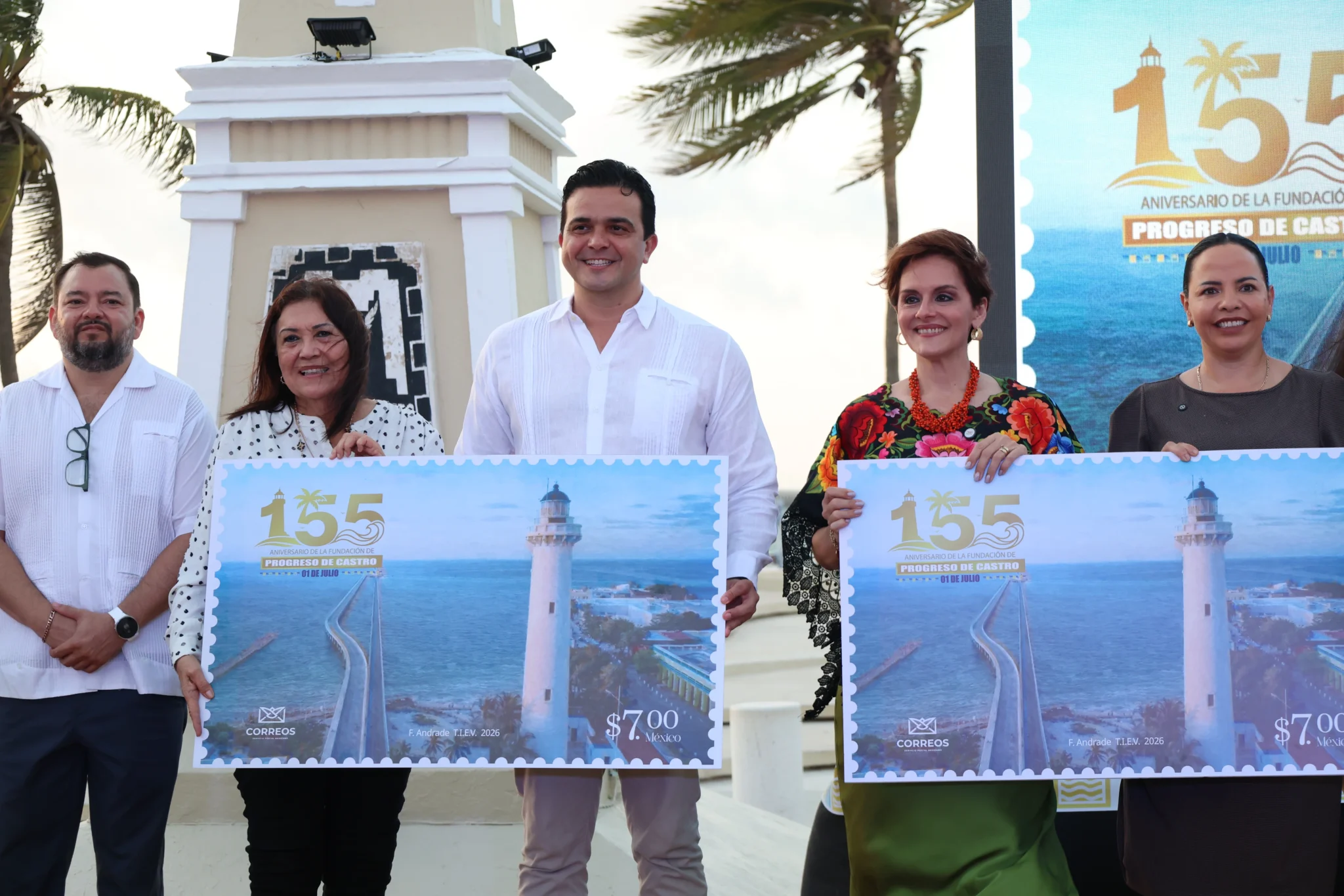 Progreso entra a la historia postal con estampilla por su 155 aniversario