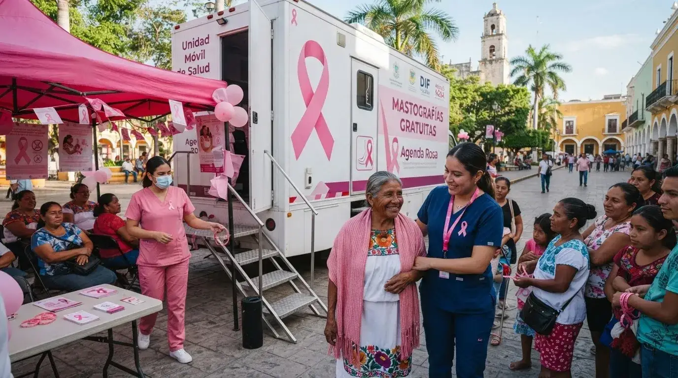La Agenda Rosa 2026 de Yucatán, llevará mastografías y servicios de salud a 14 municipios