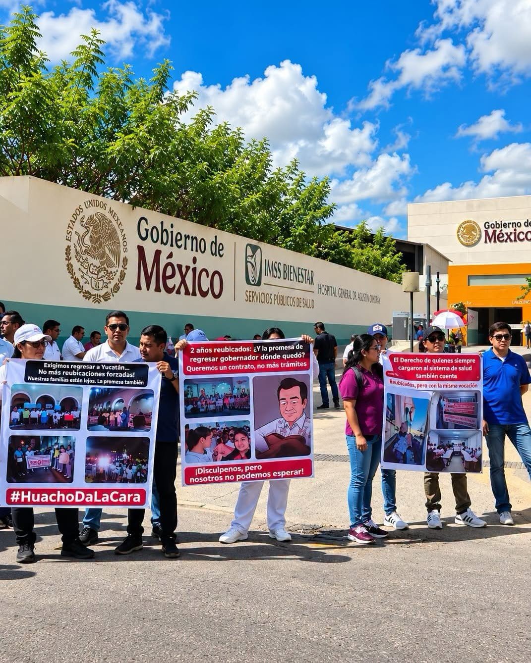 Trabajadores de salud exigen volver a sus plazas en Yucatán